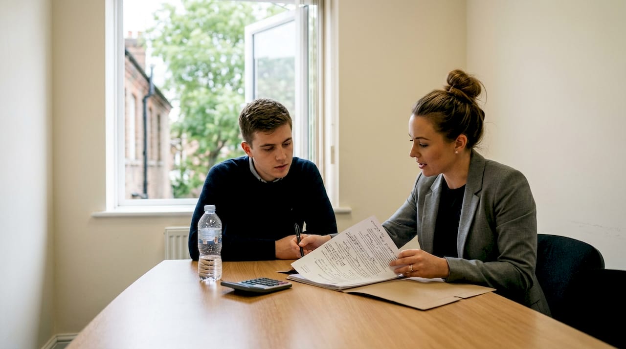 Asesoría legal entre comprador y abogada especializada en bienes raíces