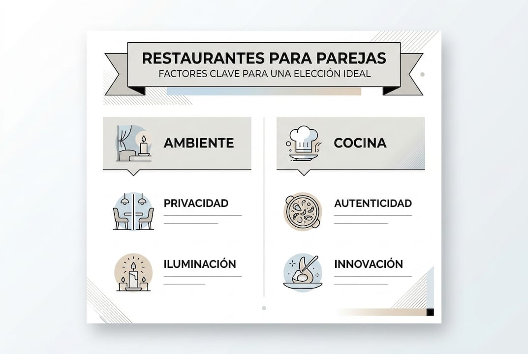 Infografía sobre cómo elegir el restaurante ideal para disfrutar en pareja
