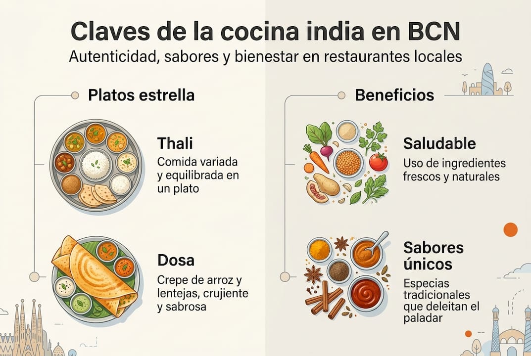 Descubre en esta infografía los aspectos esenciales que hacen única a la cocina tradicional india.