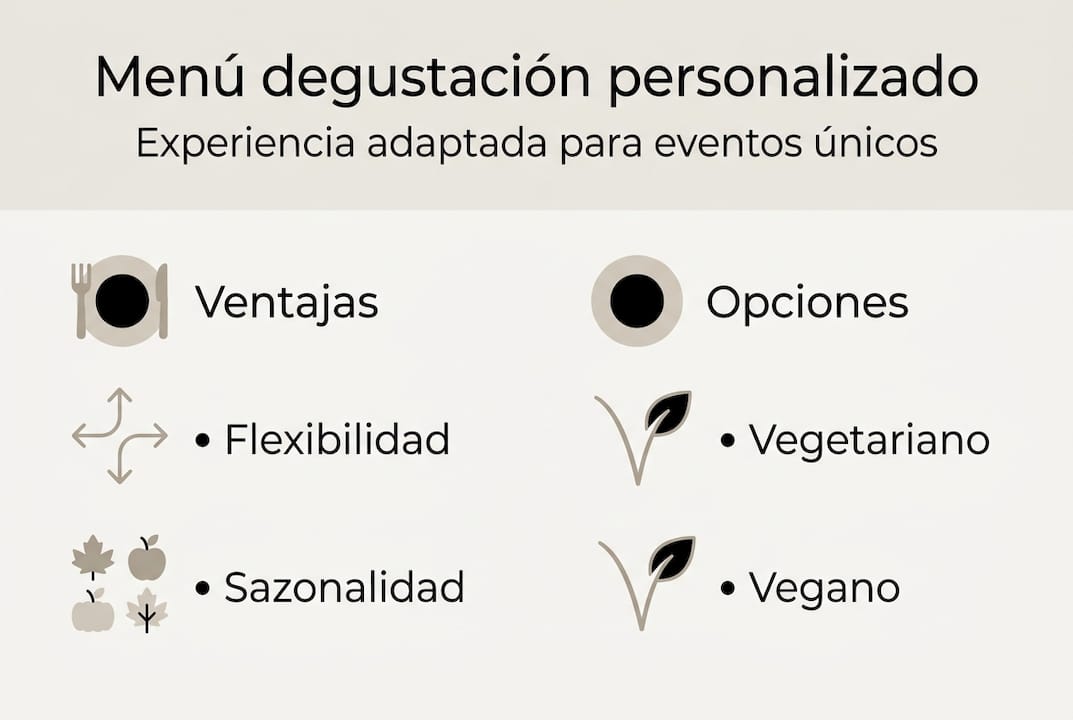 Infografía: descubre las ventajas y alternativas de un menú degustación a medida