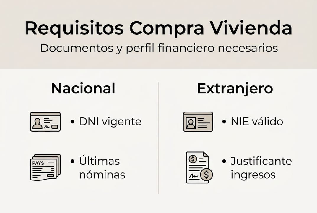 Infografía: ¿Qué necesitas para comprar una vivienda en España si eres nacional o extranjero?