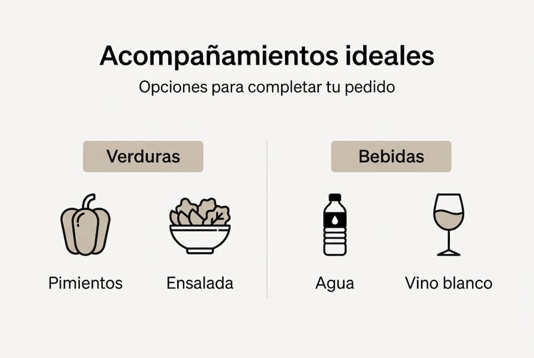 Guía visual con las mejores guarniciones y bebidas para acompañar un pollo asado