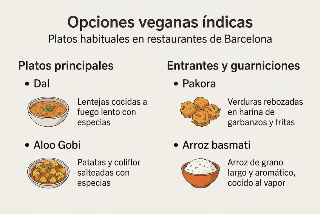 Descubre la variedad de platos vegetarianos y veganos de la gastronomía india en esta infografía