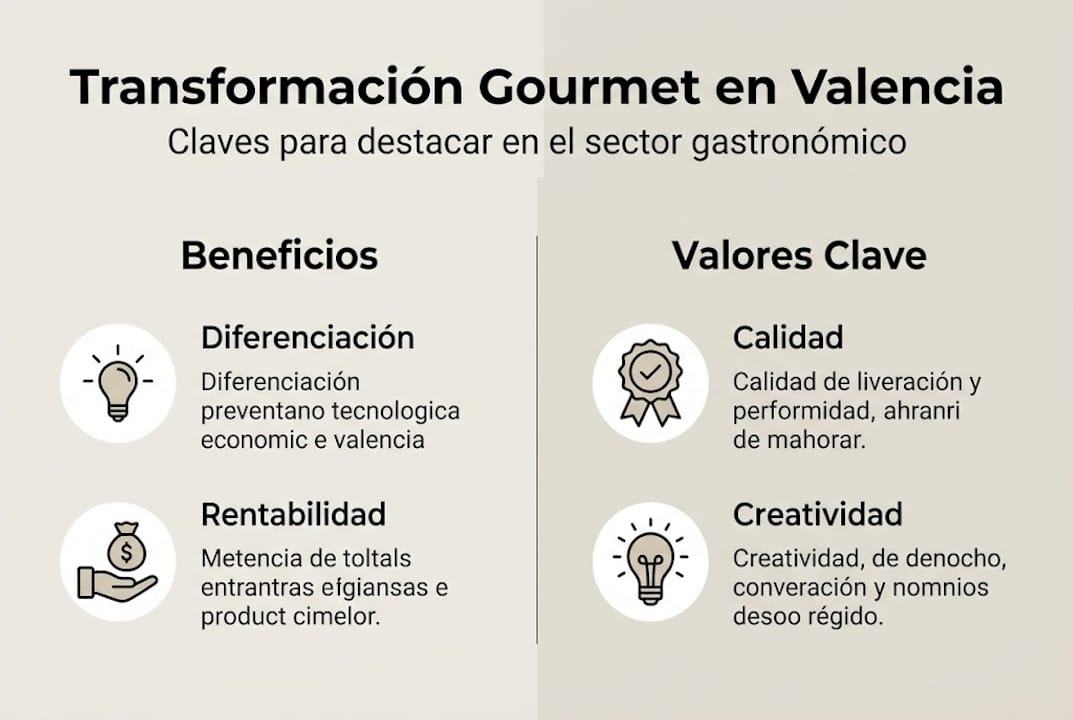 Infografía gourmet: puntos clave y valores esenciales