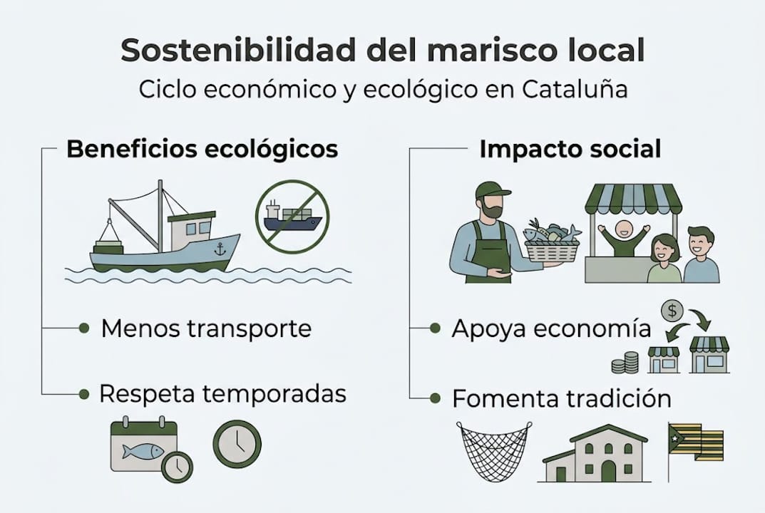 Infografía: Ventajas de consumir marisco local y sostenible