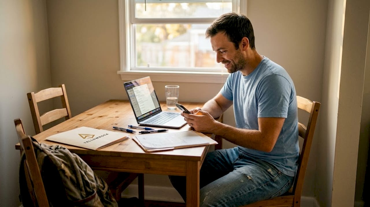 Emprendedor perfeccionando su presencia digital