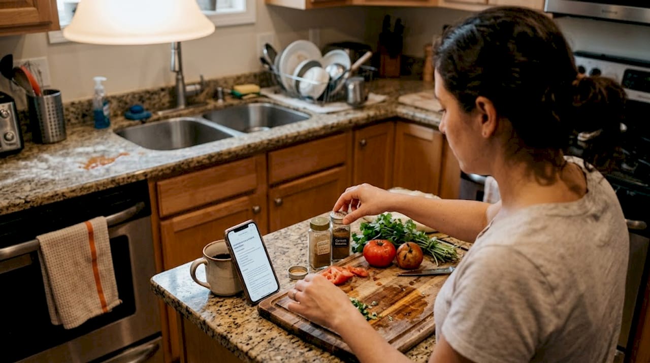 Productos frescos para preparar cocina india con un toque moderno