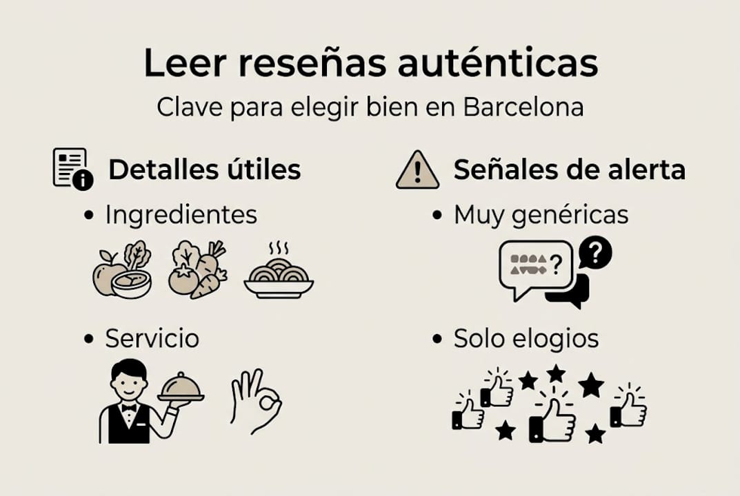 Infografía: cómo identificar opiniones reales de clientes sobre restaurantes