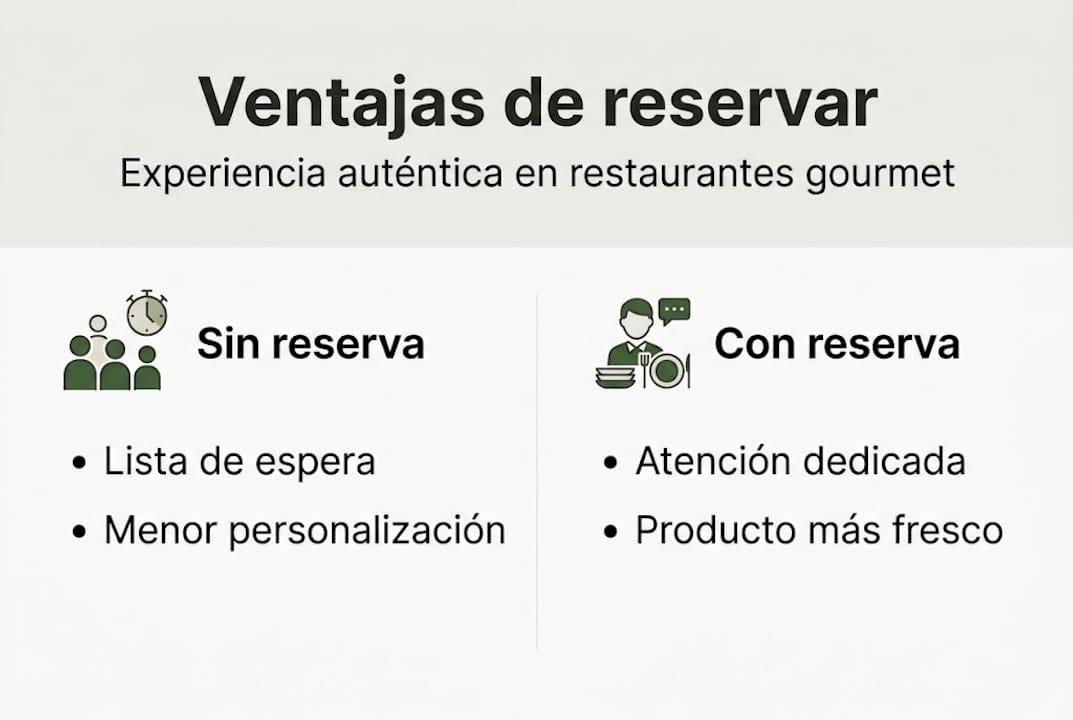 Infografía: razones para reservar en restaurantes gourmet