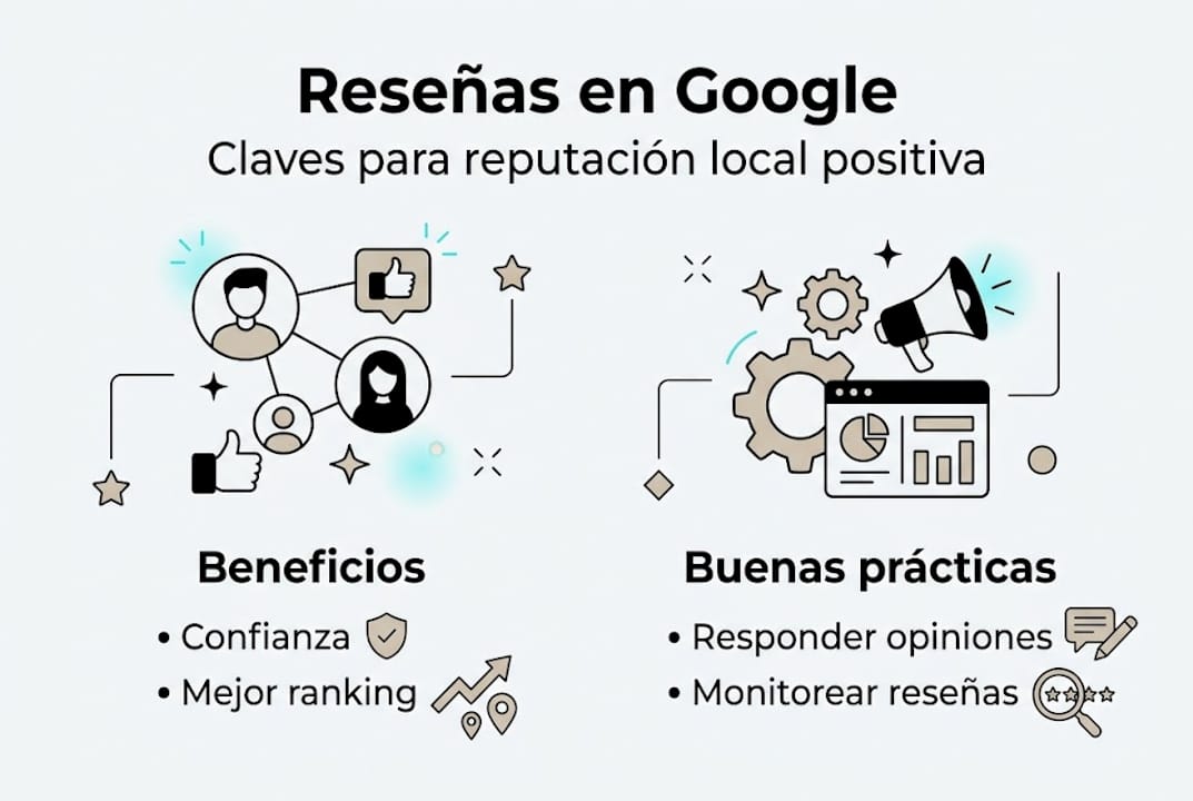 Infografía sobre la importancia de la reputación y las opiniones en Google