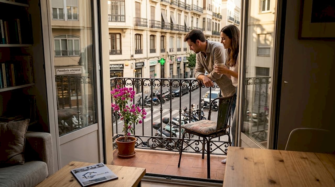 Piso tradicional en el barrio del Eixample de Valencia