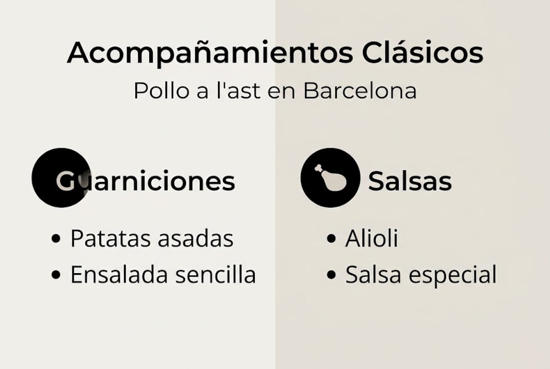 Infografía sobre los acompañamientos clásicos para el pollo asado