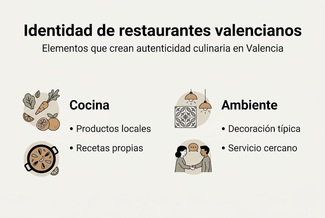 Infografía sobre los pilares de la identidad gastronómica valenciana