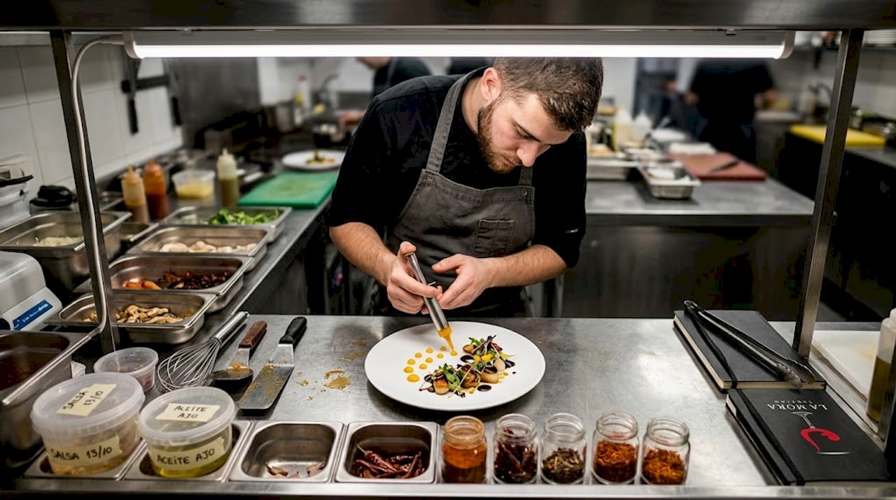 Segundo de cocina especializado en aplicar técnicas de cocina molecular a la gastronomía valenciana