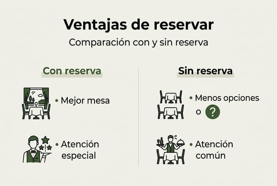Infografía: Ventajas de reservar mesa en tu restaurante favorito
