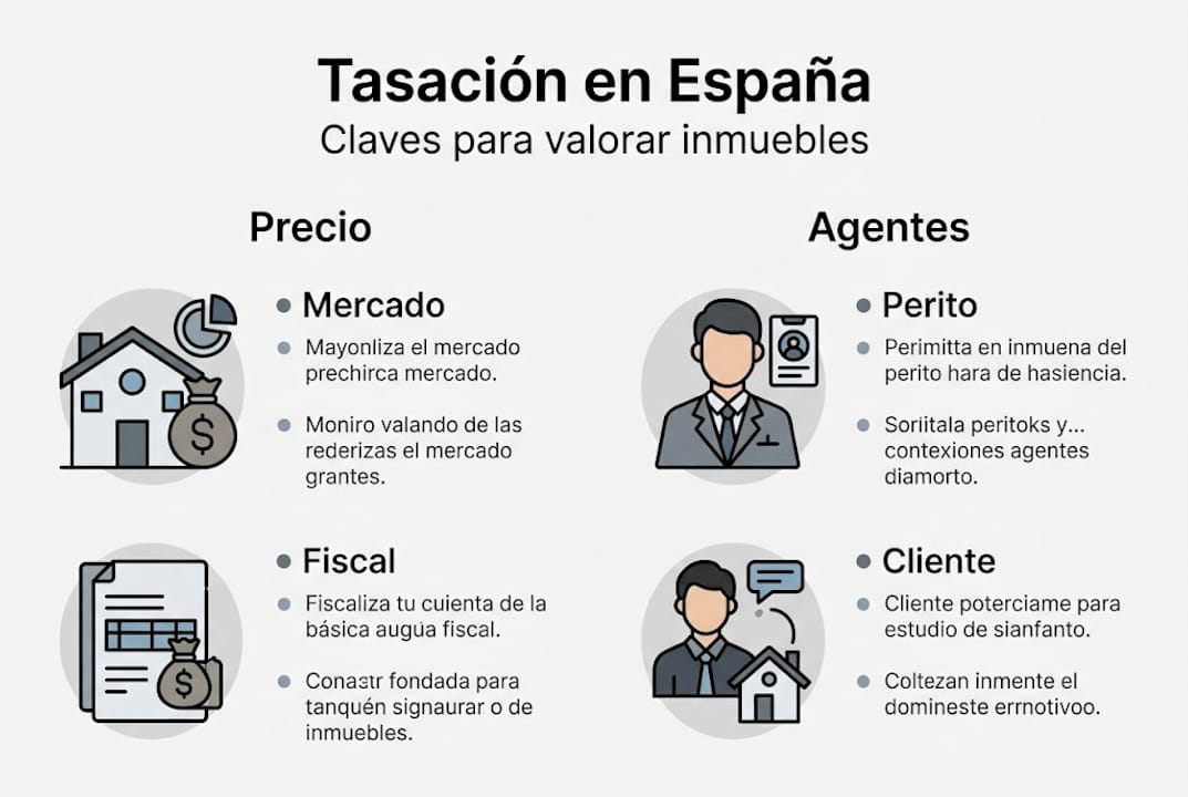Guía visual sobre los principales factores que se tienen en cuenta para valorar inmuebles en España