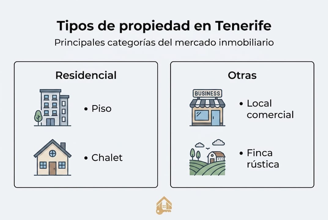 Guía visual sobre los tipos de viviendas más comunes en Tenerife