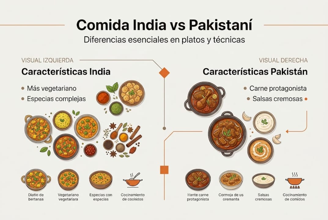 Infografía: principales diferencias entre India y Pakistán