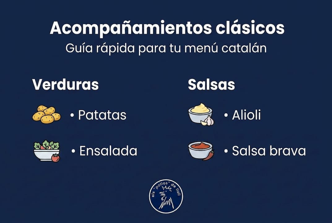 Infografía: Los acompañamientos más típicos para el pollo a l'ast