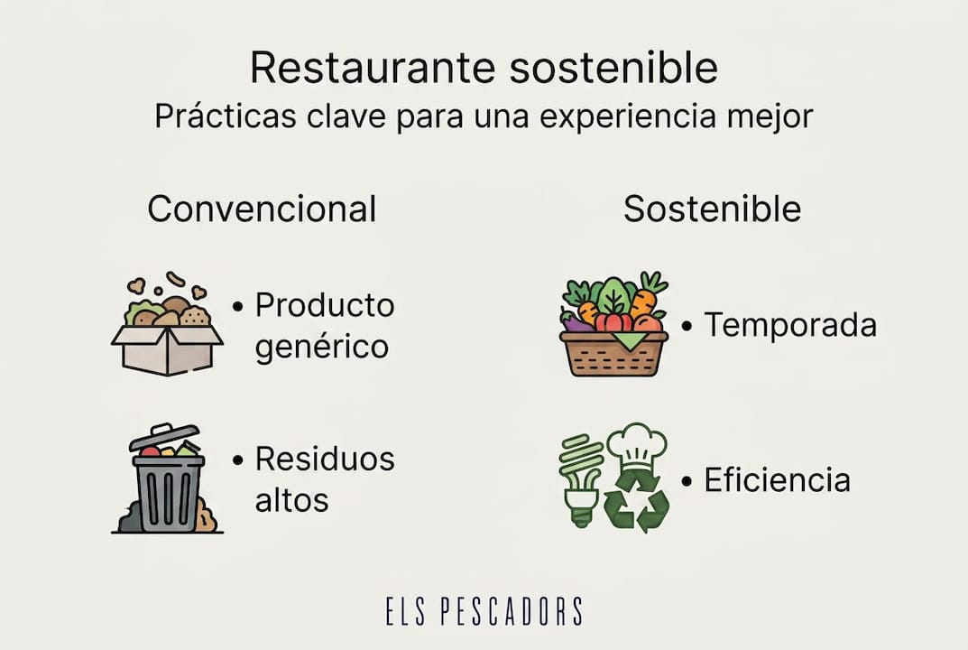 Infografía comparativa sobre distintas prácticas sostenibles