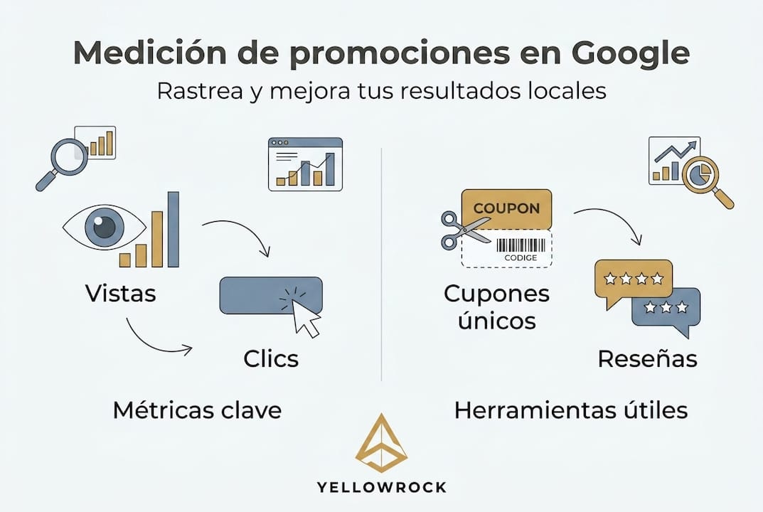 Infografía sobre cómo medir los resultados de tus promociones en Google
