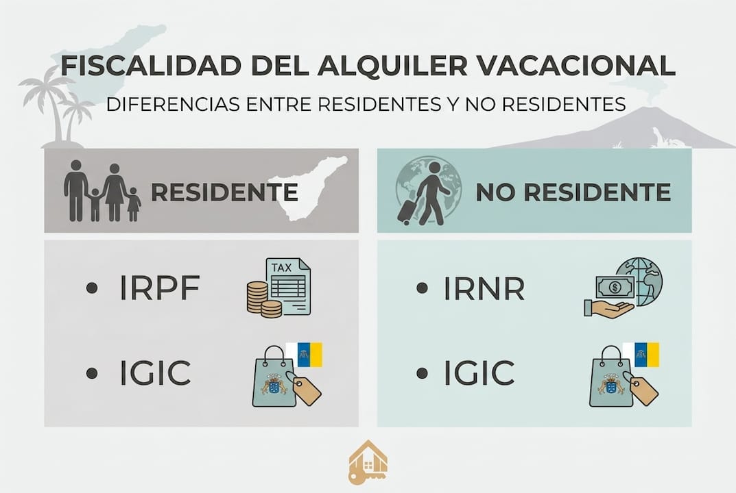 Guía visual sobre impuestos en alquileres vacacionales en Tenerife