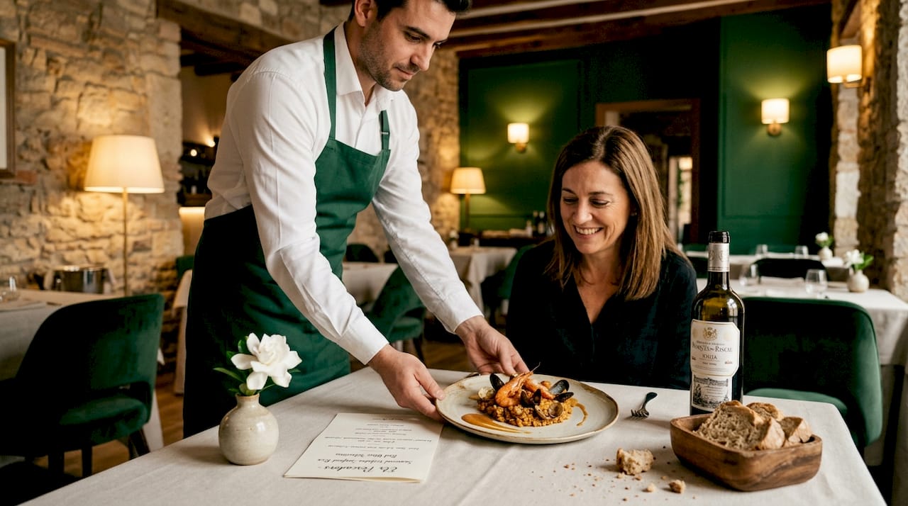 Catalan dish served with elegant presentation