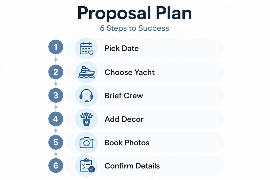 Infographic of yacht proposal planning steps
