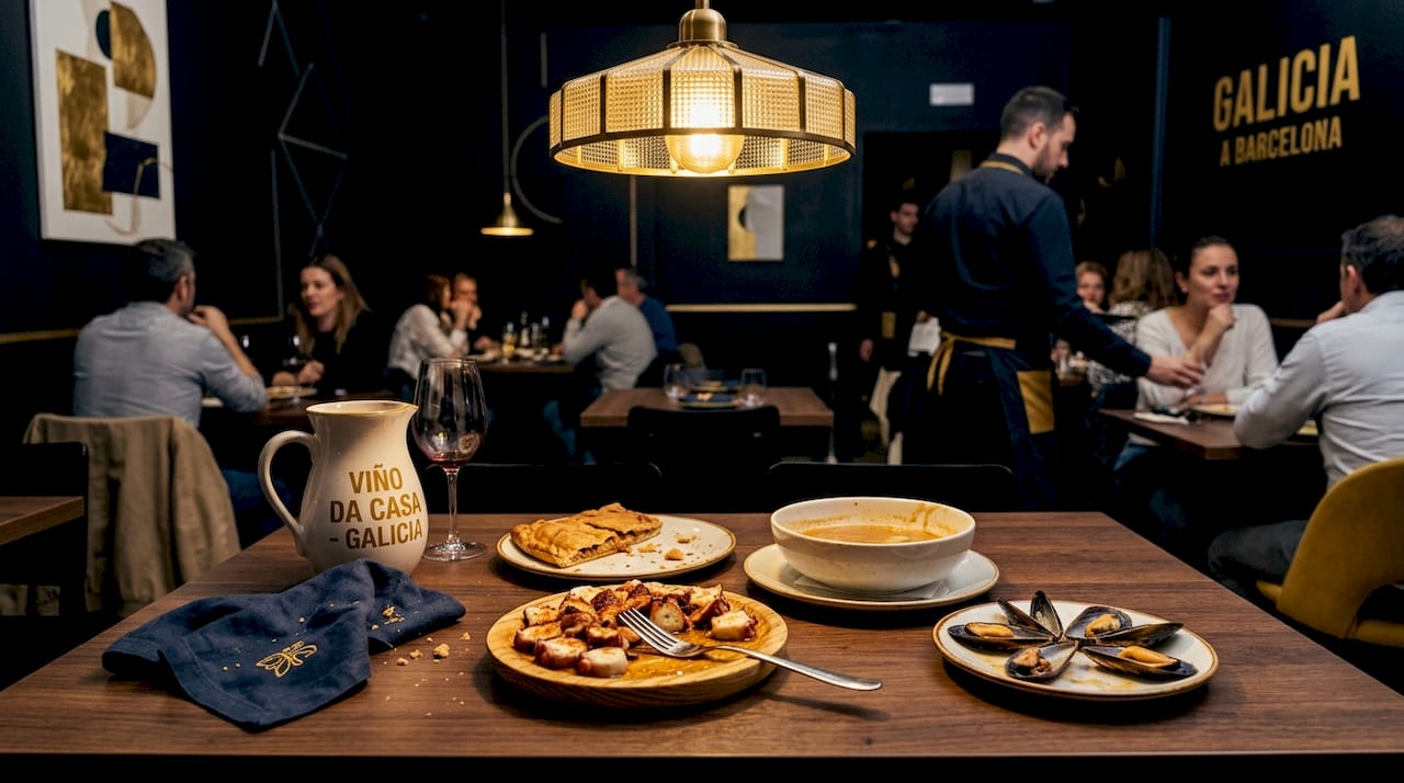 Disfruta de la auténtica cocina gallega en torno a una mesa compartida