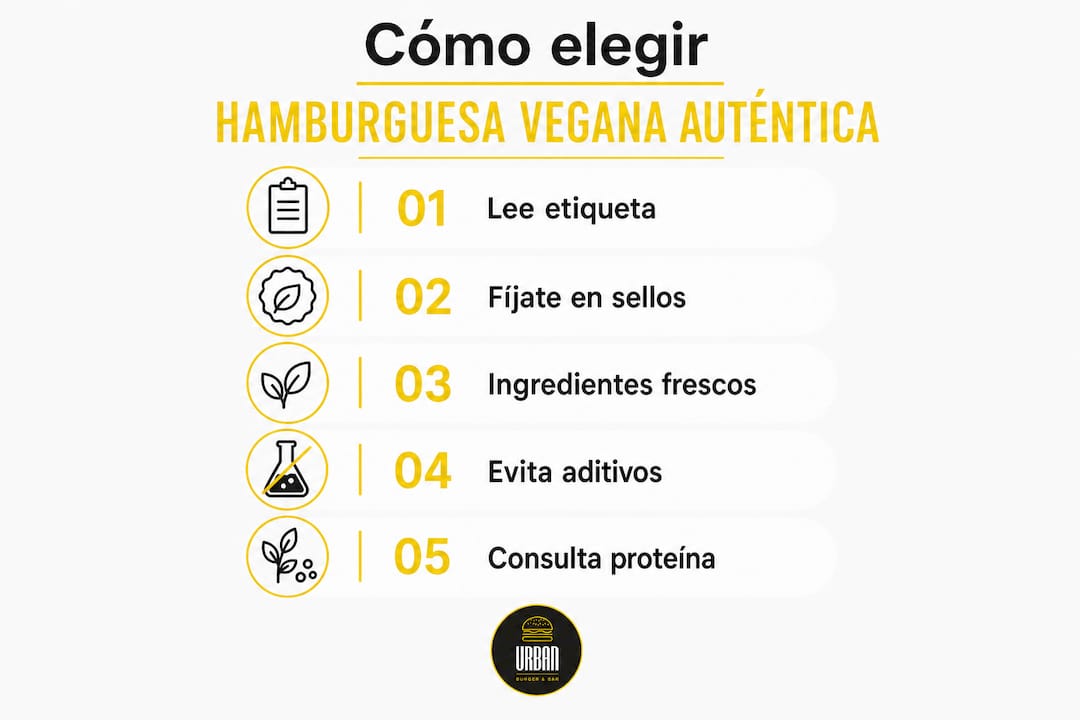 Guía visual para escoger la mejor hamburguesa vegana