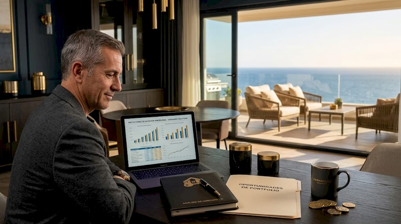 Hombre analizando la rentabilidad de invertir en un piso en Tenerife