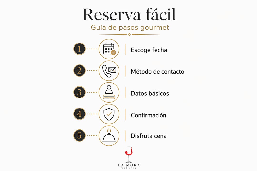 Descubre en esta infografía cómo reservar tu experiencia gourmet paso a paso