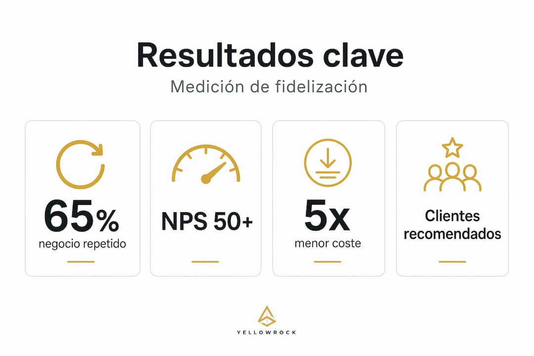 Infografía sobre los principales indicadores de fidelización de clientes