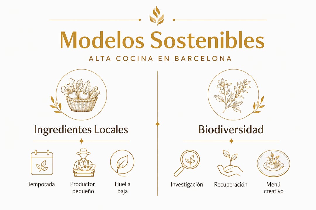 Infografía sobre las diferentes formas en que los restaurantes apuestan por la sostenibilidad