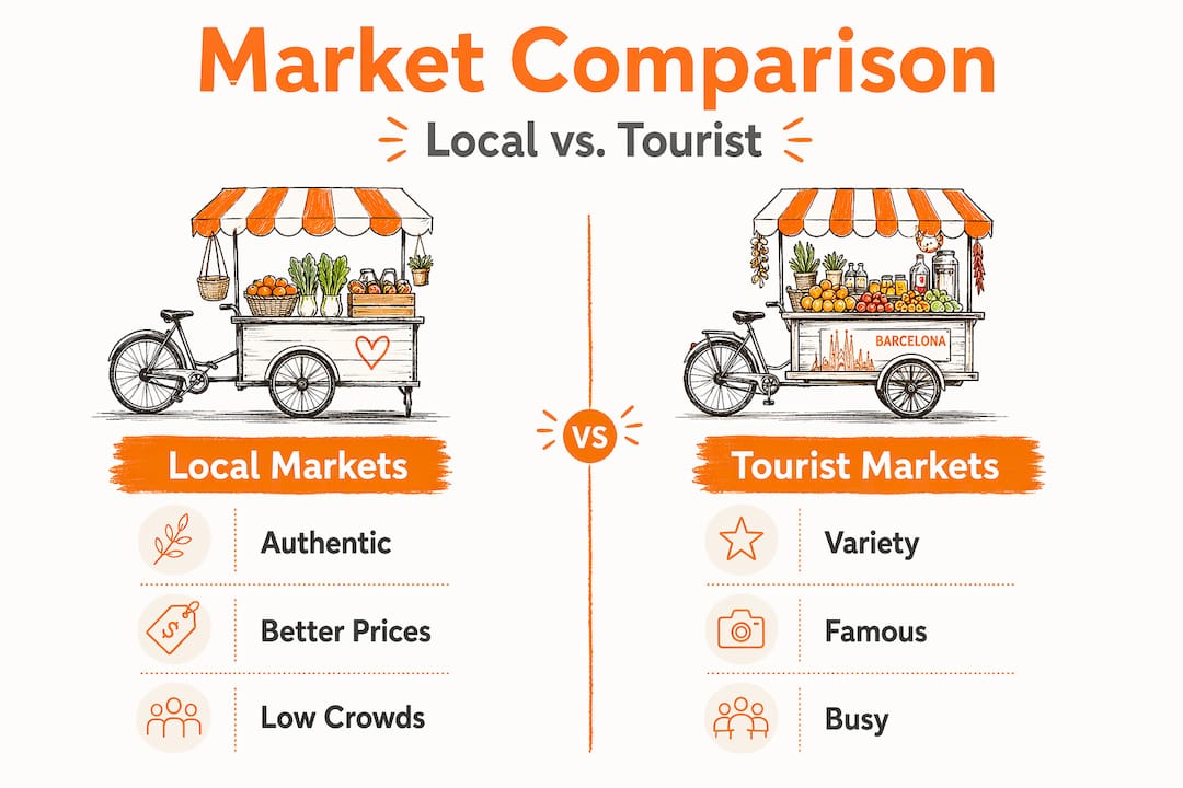 Infographic comparing Barcelona markets