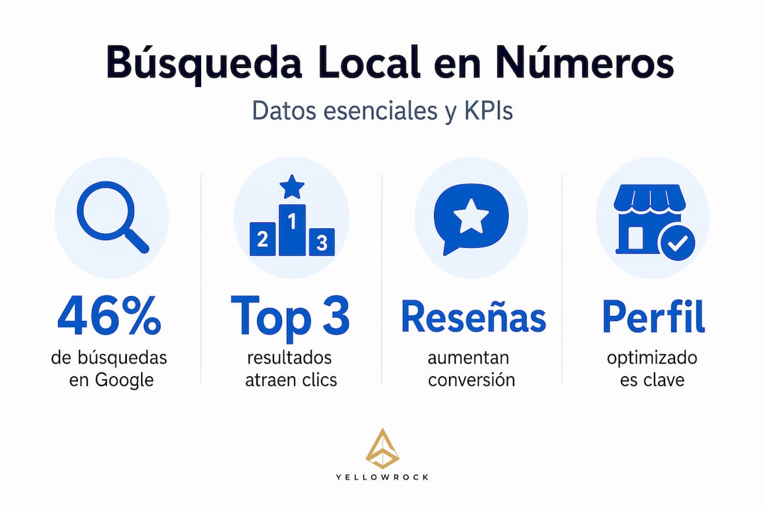 Infografía con los principales datos sobre búsquedas locales