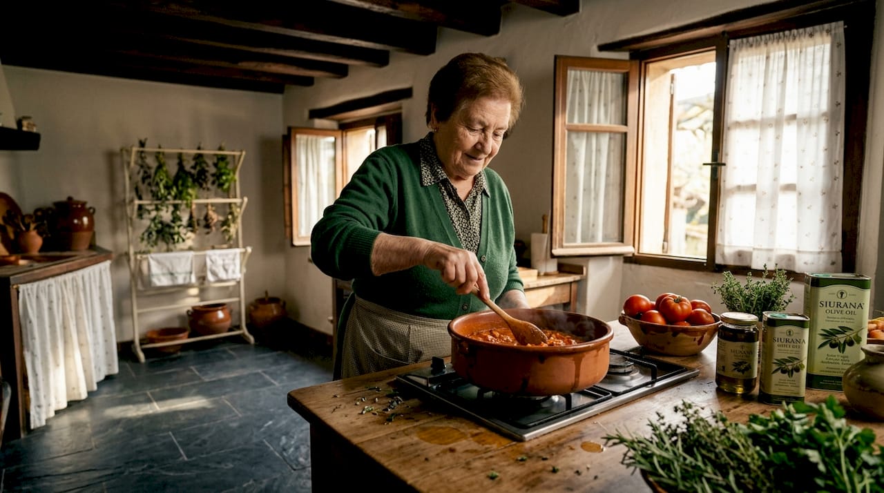 Catalan home kitchen with local produce