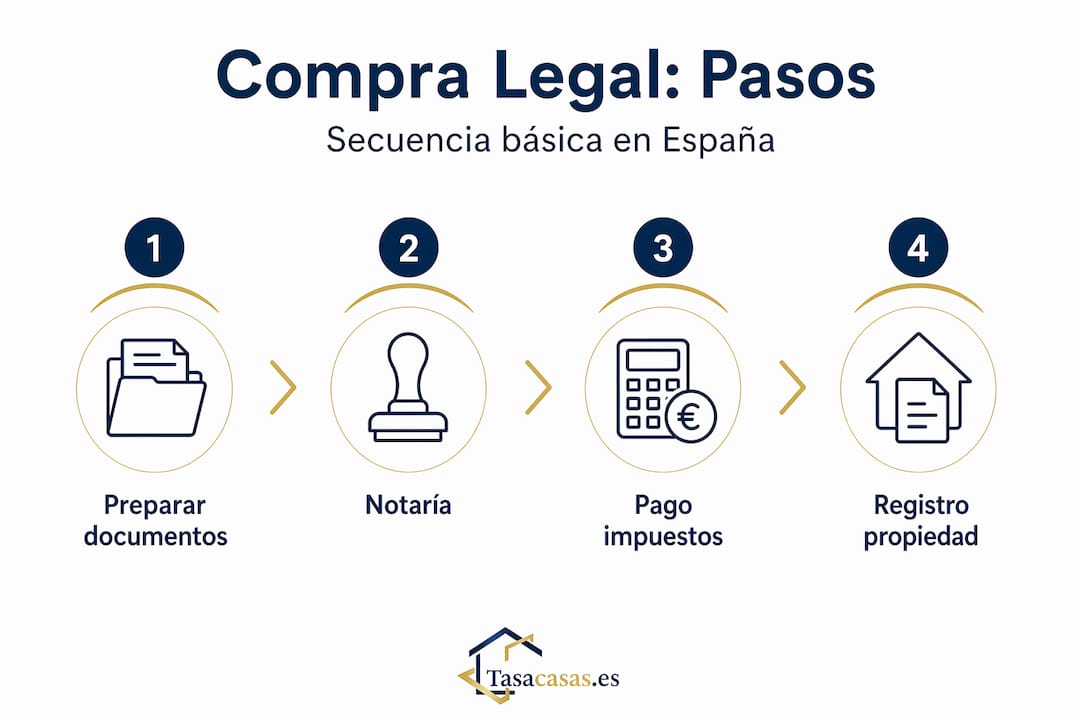 Infografía que explica, paso a paso, cómo es el proceso para realizar una compra de forma legal