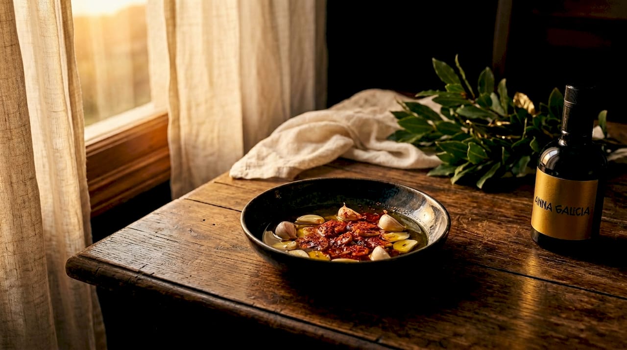 Entre los ingredientes de siempre no pueden faltar el ajo, el aceite de oliva y el pimentón.