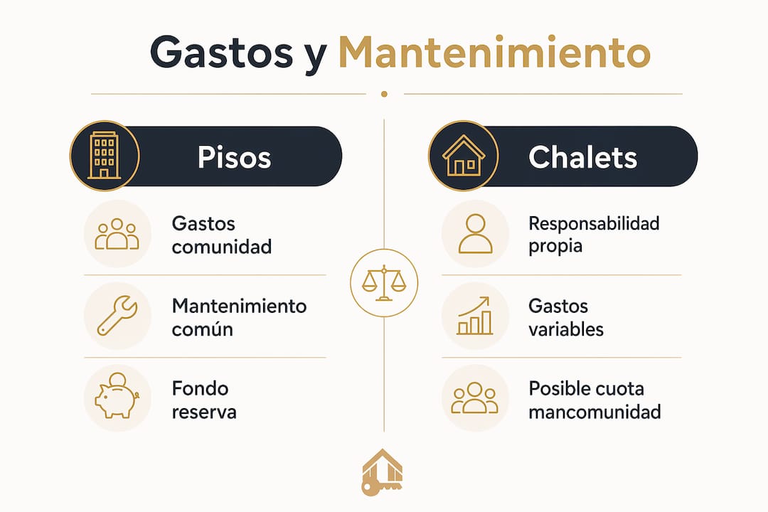Infografía: ¿Cuánto cuesta mantener un piso frente a un chalet?
