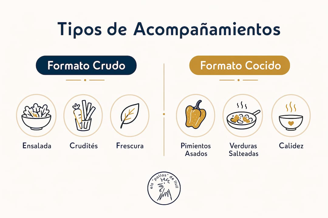 Infografía que muestra las diferencias entre diversos tipos de guarniciones