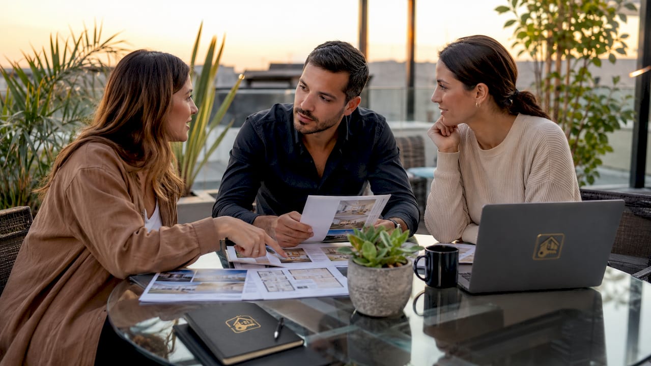 Reunión de grupo para comentar y valorar los servicios de un apartamento turístico