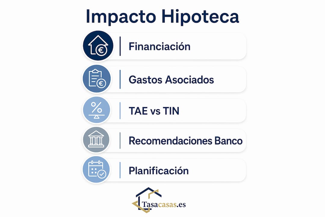 Infografía sobre cómo afectan las hipotecas a la economía de los hogares en España