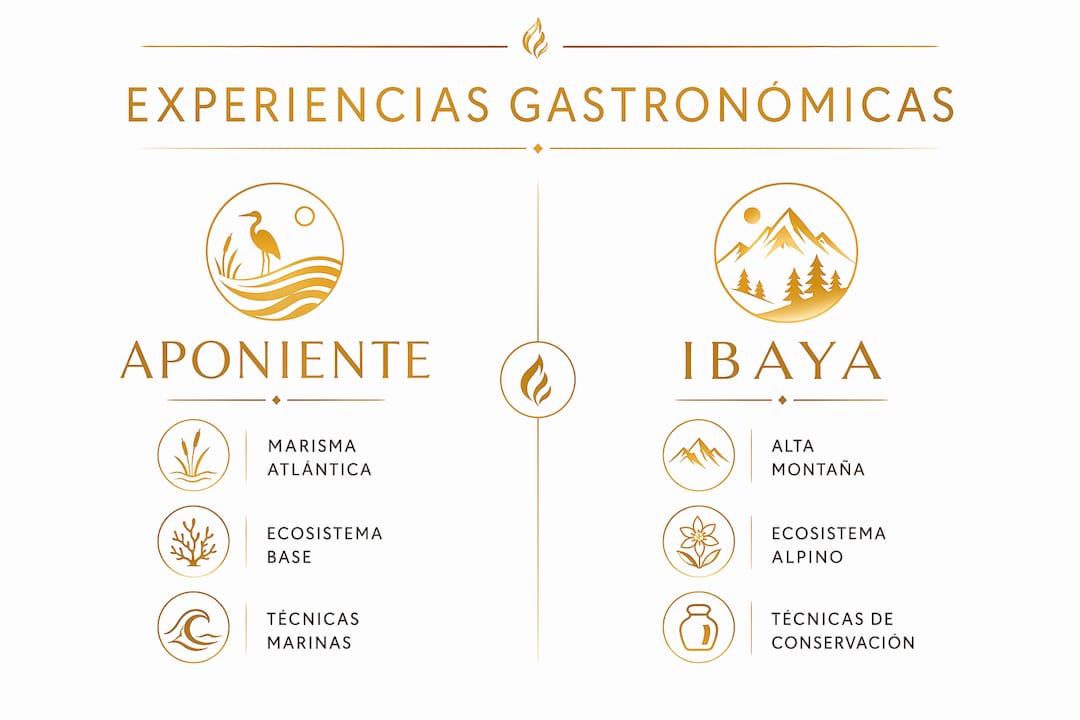Infografía que muestra cómo varía la experiencia gastronómica según el entorno