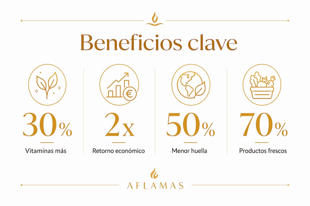 Infografía sobre las ventajas más destacadas de disfrutar la gastronomía local