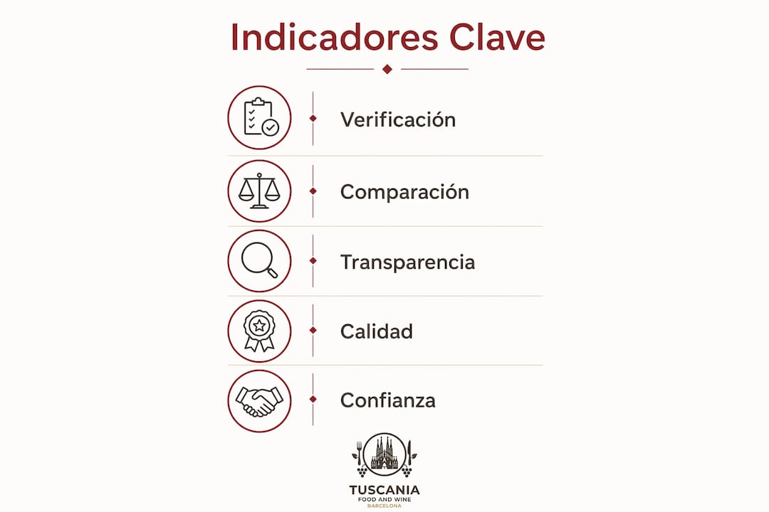 Infografía con los principales indicadores de precios justos en las terrazas de Barcelona
