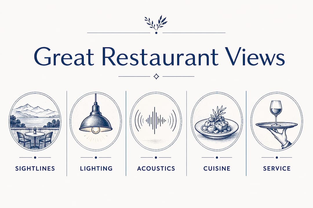 Infographic of key factors for restaurant views