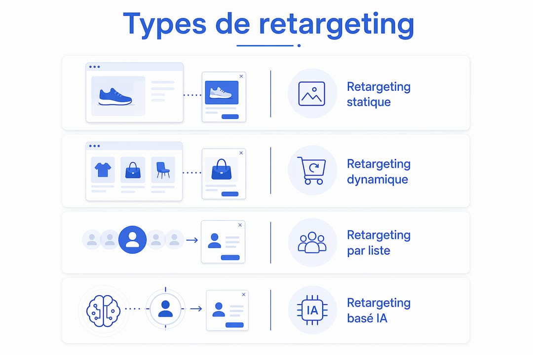 Découvrez notre infographie dédiée aux différentes stratégies de retargeting sur les réseaux sociaux.