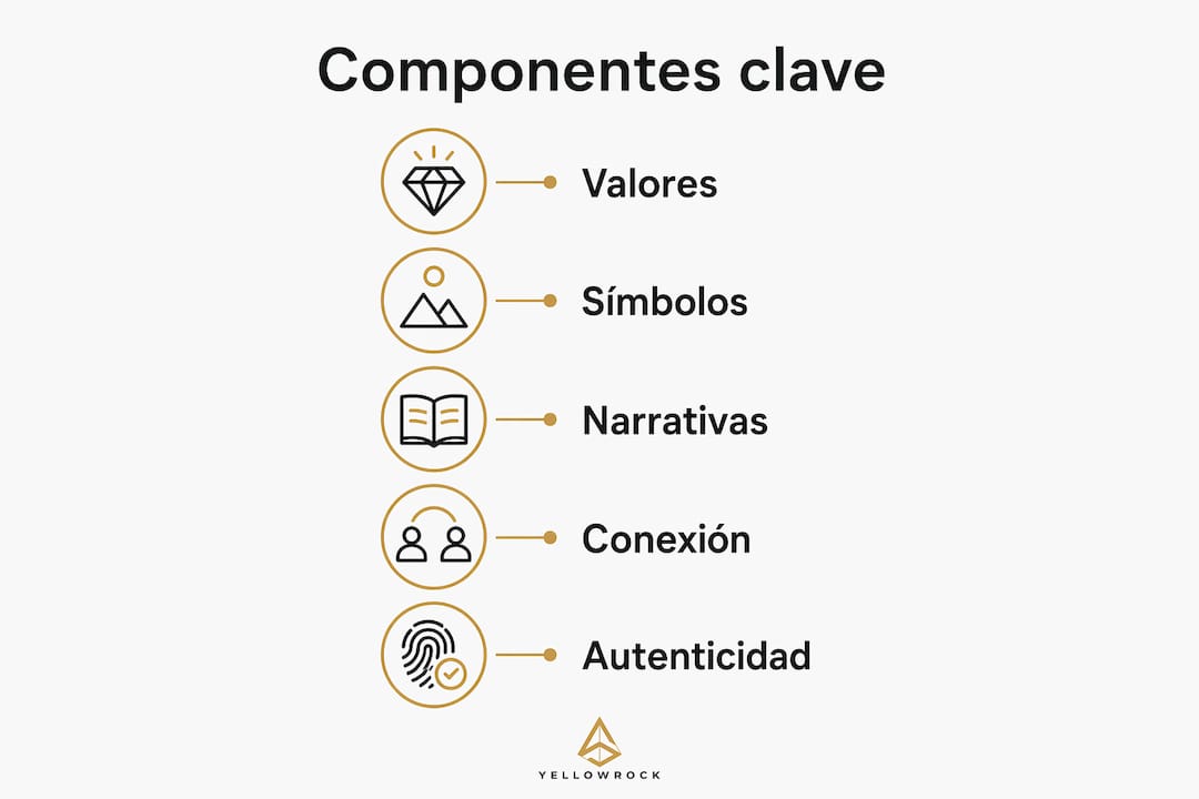 Infografía sobre los elementos esenciales del marketing cultural