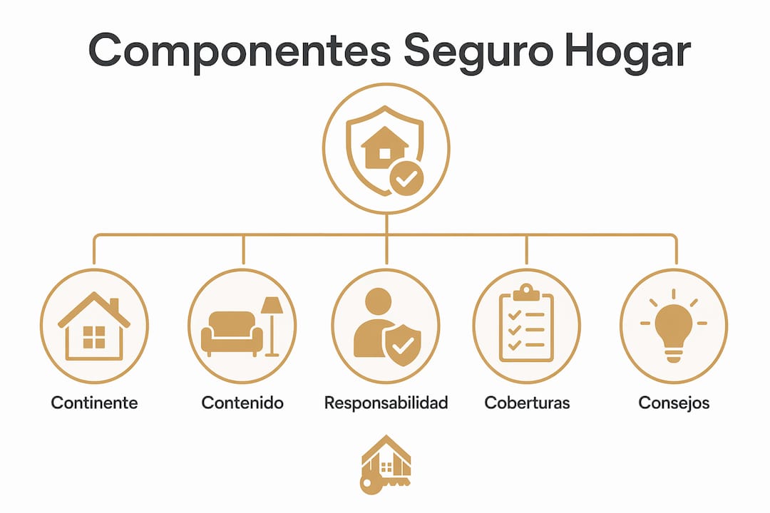 Infografía sobre la estructura y niveles de protección en un sistema de seguridad para el hogar